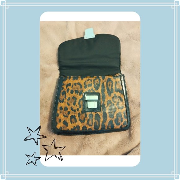 Nicole by Nicole Miller Jaguar Print Shoulder Bag Purse Faux Leather with Strap - Picture 5 of 13